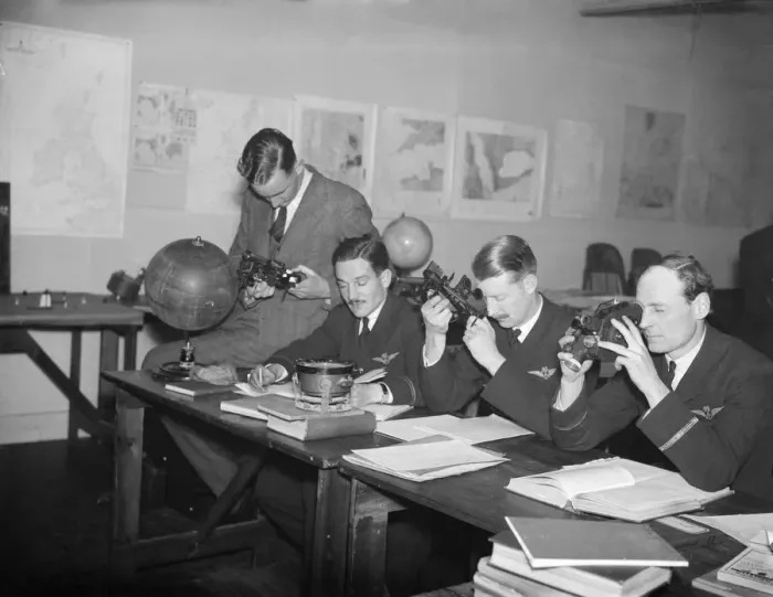 Framed Print : Commercial pilots seen here return to flight school at Croydon Airport to study Framed Print : Commercial pilots seen here return to flight school at Croydon Airport to study