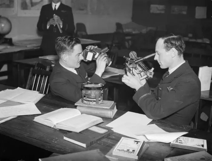 Framed Print : Commercial pilots seen here return to flight school at Croydon Airport to study Framed Print : Commercial pilots seen here return to flight school at Croydon Airport to study