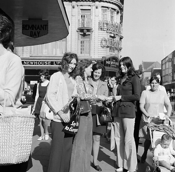 Common Market campaign in Middlesbrough Town Centre. 1971