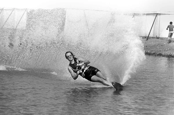 Competitors at the: World Water Ski championships. September 1975
