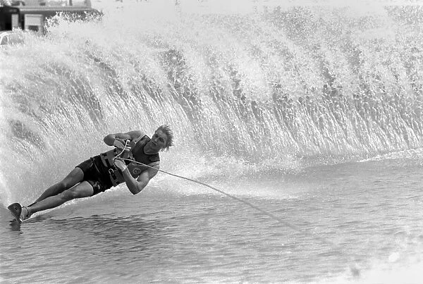 Competitors at the: World Water Ski championships. September 1975