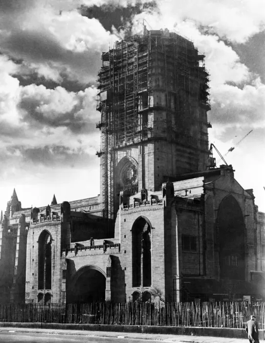 Framed Print : The completed portion of the main building of the Liverpool Anglican Cathedral
