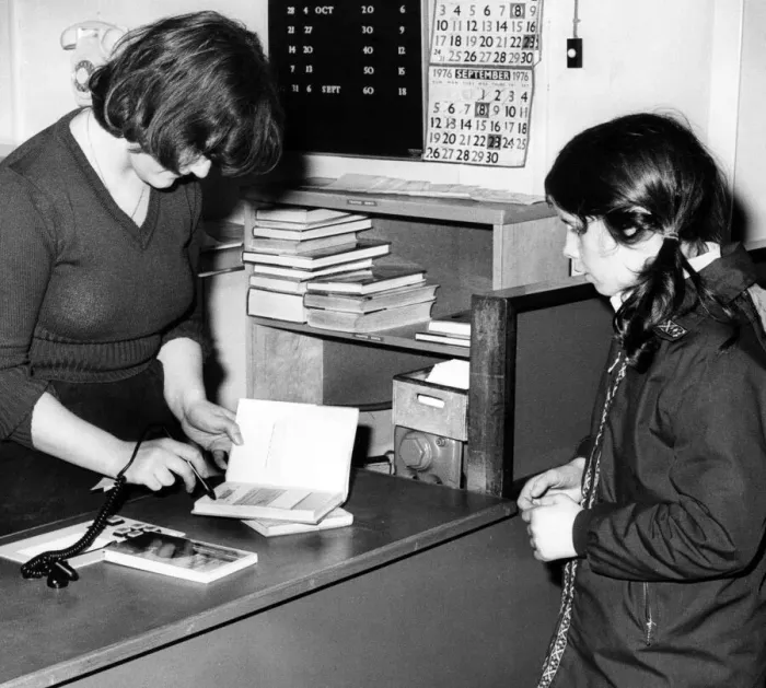 Framed Print : Computer service at Central Library, Coventry. 16th October 1976 Framed Print : Computer service at Central Library, Coventry. 16th October 1976