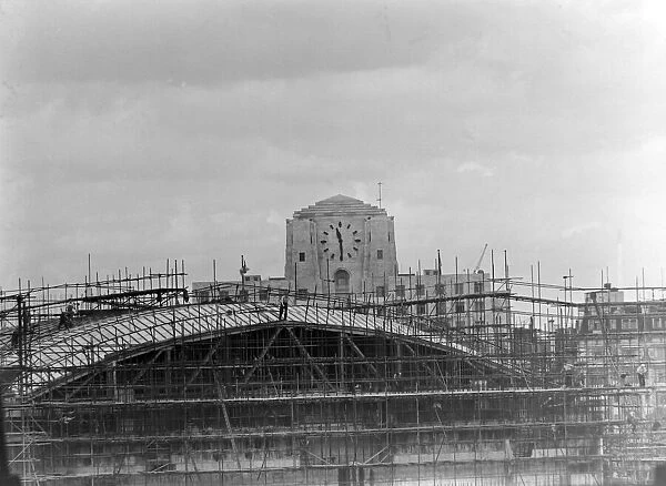 The Concert Hall for the 1951 Exhibition under construction. 1950 024559  /  1