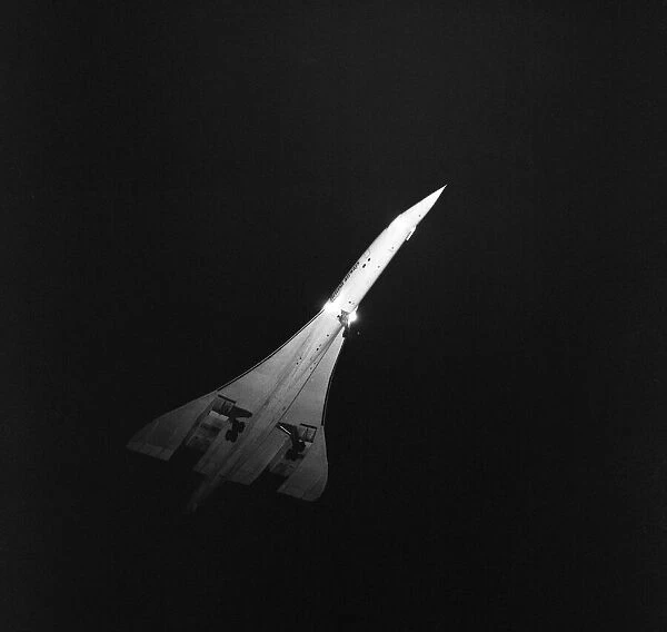 Concorde flying at night. 30th November 1979