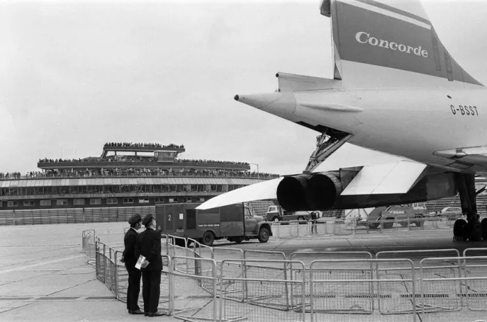 Framed Print : Concorde on show at Heathrow Airport. 3rd July 1972 Framed Print : Concorde on show at Heathrow Airport. 3rd July 1972