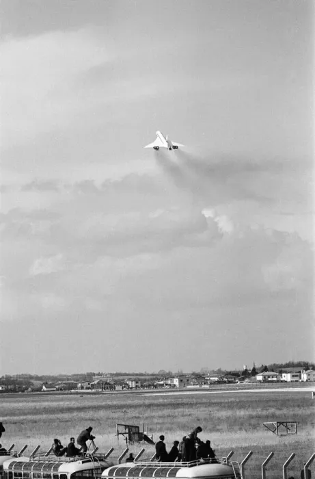 Framed Print : Concorde prototype 001 flies for the first time, at Toulouse Airport, France