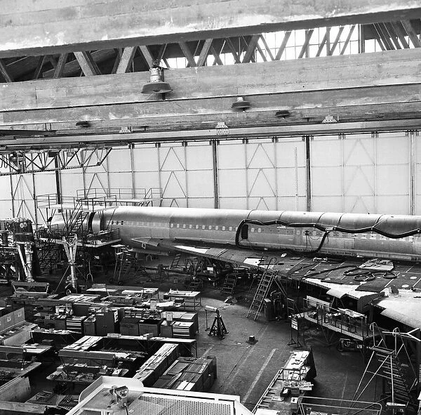 Concorde Prototype 2. being built in the Brabazon hanger at B. A. C Filton Bristol