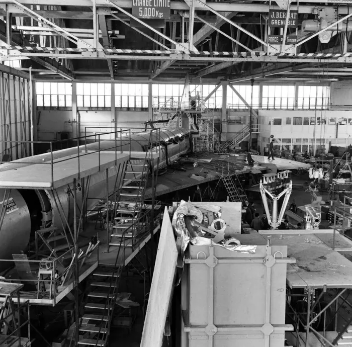 Framed Print : Concorde Prototype 2. being bult in the Brabazon hanger at B. A. C Filton Bristol Framed Print : Concorde Prototype 2. being bult in the Brabazon hanger at B. A. C Filton Bristol