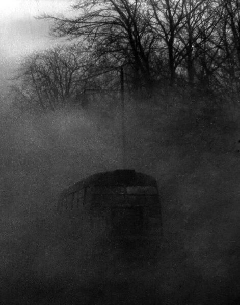 Conditions in the fog were a torment for the drivers 1952 of the London transport