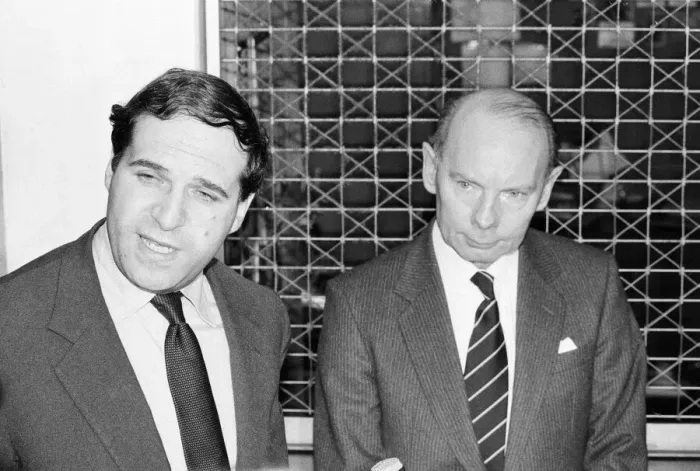 Framed Print : Conservative Home Secretary Leon Brittan pictured during his visit to Westminster Framed Print : Conservative Home Secretary Leon Brittan pictured during his visit to Westminster