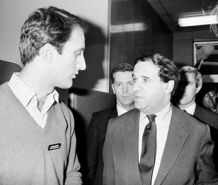 Framed Print : Conservative Home Secretary Leon Brittan pictured during his visit to Westminster