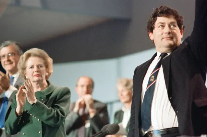 Framed Print : The Conservative Party Conference, Blackpool. Chancellor of the Exchequer, Nigel Lawson
