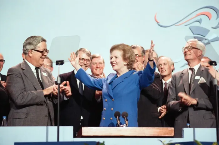 Framed Print : The Conservative Party Conference, Blackpool. Prime Minister Margaret Thatcher with Framed Print : The Conservative Party Conference, Blackpool. Prime Minister Margaret Thatcher with