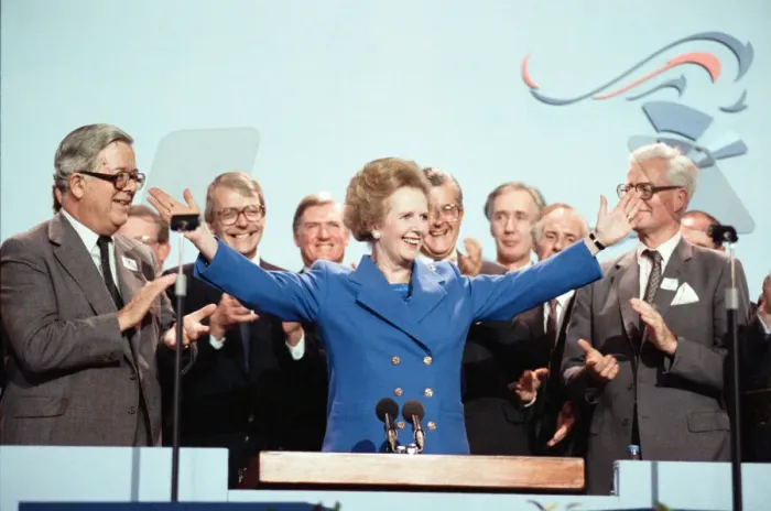Framed Print : The Conservative Party Conference, Blackpool. Prime Minister Margaret Thatcher with Framed Print : The Conservative Party Conference, Blackpool. Prime Minister Margaret Thatcher with