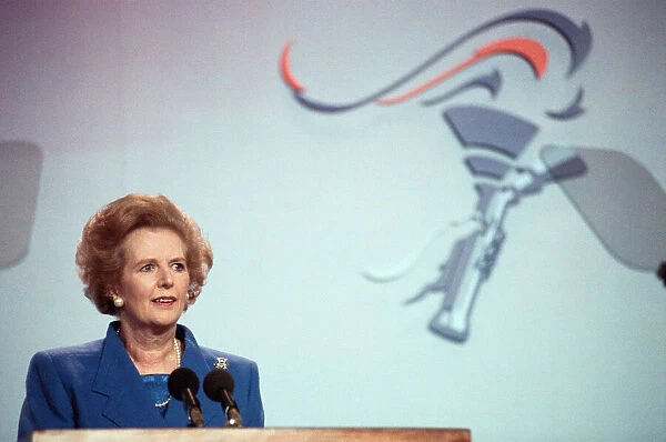 The Conservative Party Conference, Blackpool. Prime Minister Margaret Thatcher