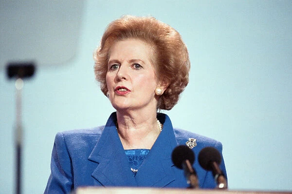 The Conservative Party Conference, Blackpool. Prime Minister Margaret Thatcher