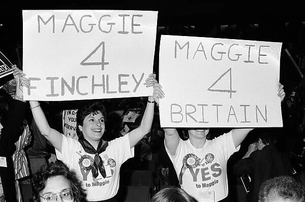 Conservative Party rally at Wembley during the 1987 election campaign. 6th June 1987