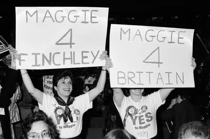 Framed Print : Conservative Party rally at Wembley during the 1987 election campaign. 6th June 1987