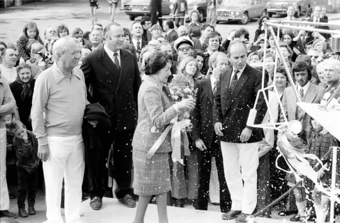 Framed Print : Former Conservative Prime Minister Edward Heath and partner at launching of his new yacht Framed Print : Former Conservative Prime Minister Edward Heath and partner at launching of his new yacht