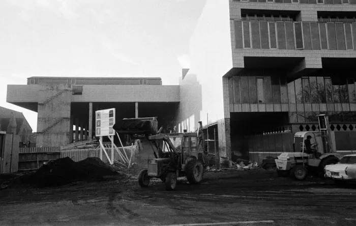 Framed Print : Construction of the Cleveland Centre, Middlesbrough. 1972