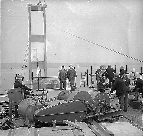 Construction of the first Severn Bridge 1961-1966 opened by Queen Elizabeth 11 in 1966