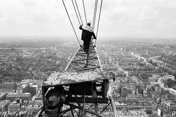 Construction of the GPO Tower, London. 15th July 1964
