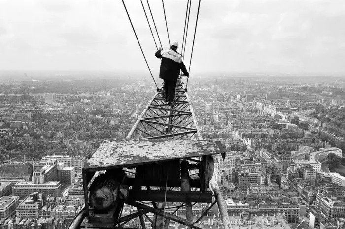 Framed Print : Construction of the GPO Tower, London. 15th July 1964