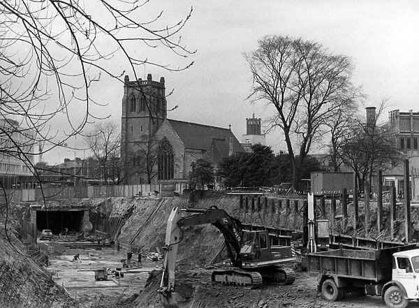 Construction of Jesmond Station, Newcastle. 30th March 1976