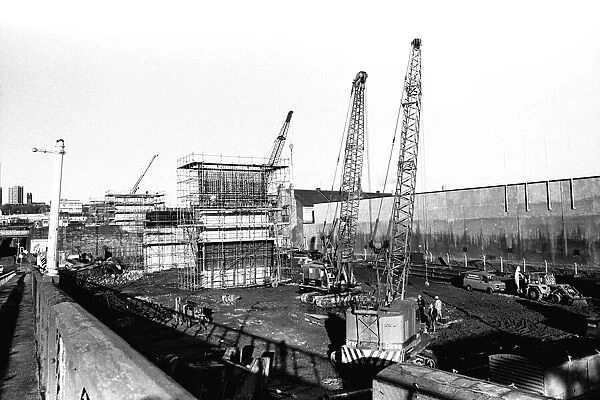 The construction of the new Redheugh Bridge across the River Tyne in Newcastle 12 January
