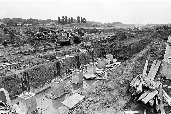 Construction of Parkway, Teesside. 1973