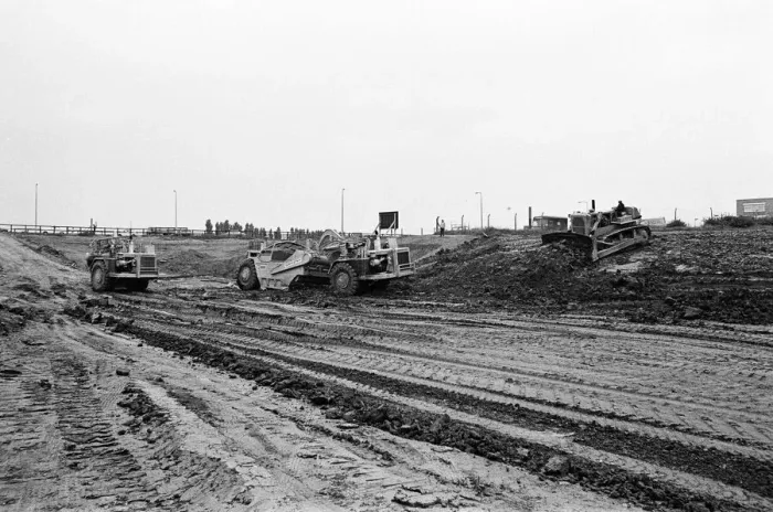 Framed Print : Construction of Parkway, Teesside. 1973 Framed Print : Construction of Parkway, Teesside. 1973