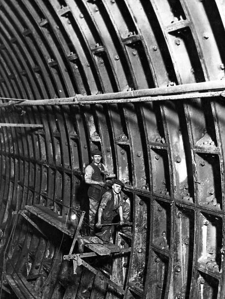 Construction of the Queensway Tunnel, Liverpool. 30th December 1929