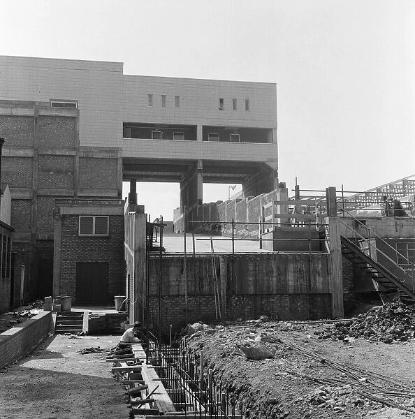 Construction of the ramp at the Cleveland Centre, Middlesbrough. 1971
