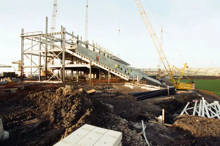Framed Print : Construction of Sunderland A. F. Cs new stadium. 14th January 1997 Framed Print : Construction of Sunderland A. F. Cs new stadium. 14th January 1997
