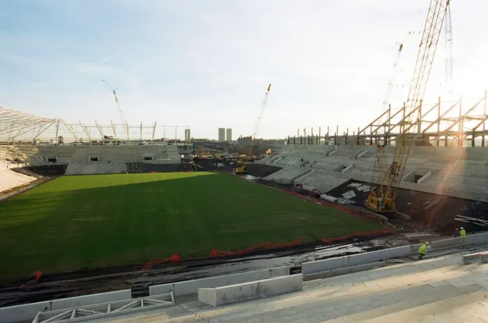 Framed Print : Construction of Sunderland A. F. Cs new stadium. 14th January 1997