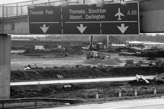 Framed Print : Construction of Teesside Retail Park and Leisure Centre