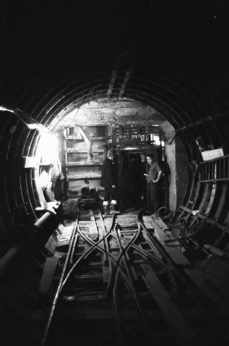 Framed Print : Construction of the Victoria Line under the streets of London 29th October 1964 Framed Print : Construction of the Victoria Line under the streets of London 29th October 1964