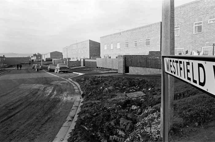 Framed Print : The construction of Westfield Estate, Loftus. 1975 Framed Print : The construction of Westfield Estate, Loftus. 1975