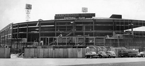 Construction work in progress at Old Trafford. 7th July 1963