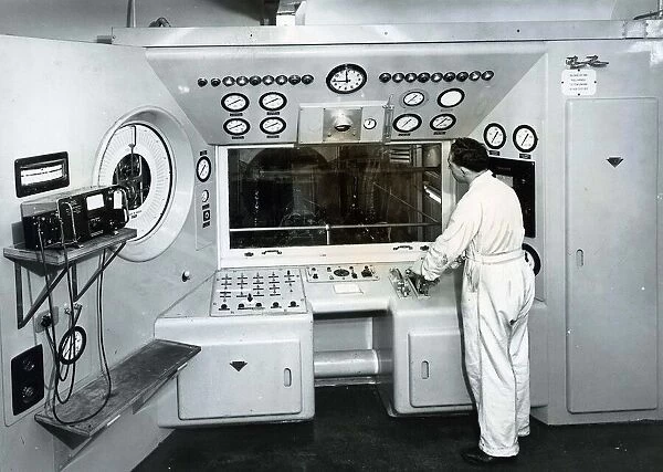 Control Panel for an Avon jet engine on test in the Rolls Royce factory in East Kilbride
