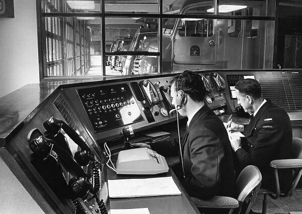 The Control Room at Cambridgeshire Fire Headquarters. October 1964