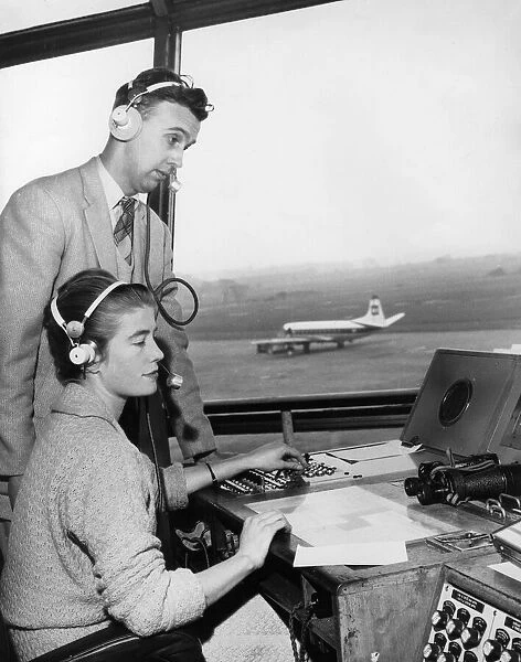 Control Tower at Renfrew Airport, Scotland, 21st October 1960