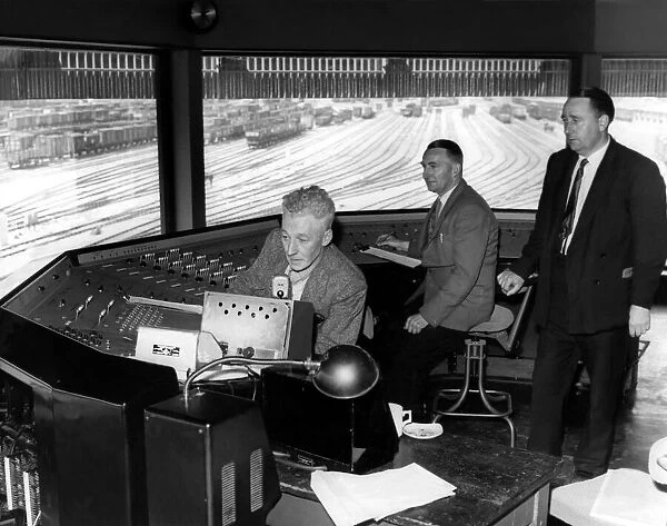 The control tower of the Tyne marshalling yard at Lamesley on 21st June 1963