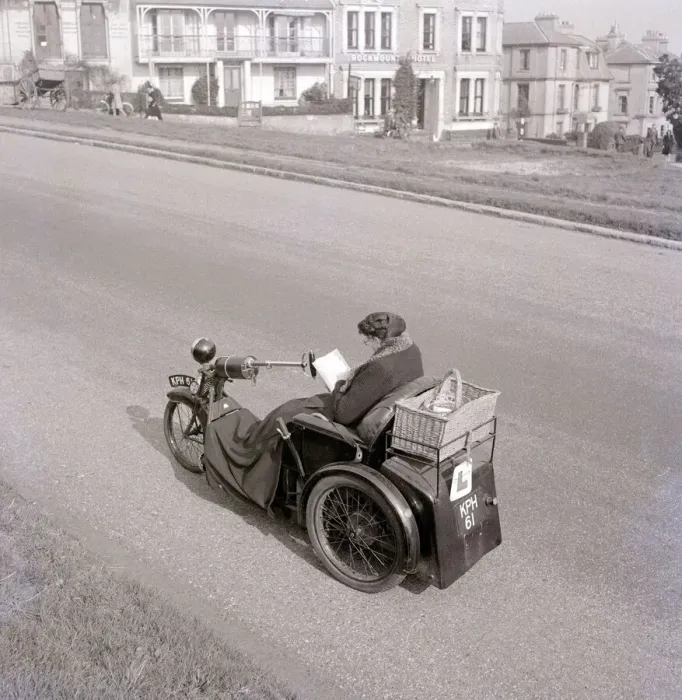 Framed Print : A converted motorbike turned into a three wheeled cab with whicker basket attachment Framed Print : A converted motorbike turned into a three wheeled cab with whicker basket attachment