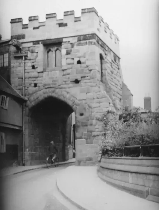 Framed Print : Cook Street Gate, Coventry circa 1936. The plaque attached to the gate Framed Print : Cook Street Gate, Coventry circa 1936. The plaque attached to the gate