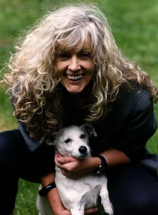 Framed Print : Coral Atkins actress with dog A©Mirrorpix Framed Print : Coral Atkins actress with dog A©Mirrorpix