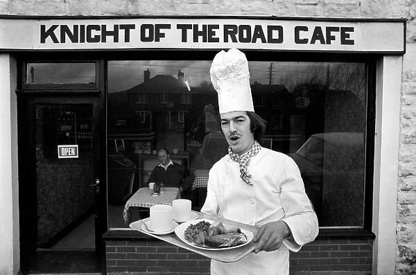 Cordon Bleu Chef Luis Huber pictured at his roadside Cafe 'Knight Of The Road'