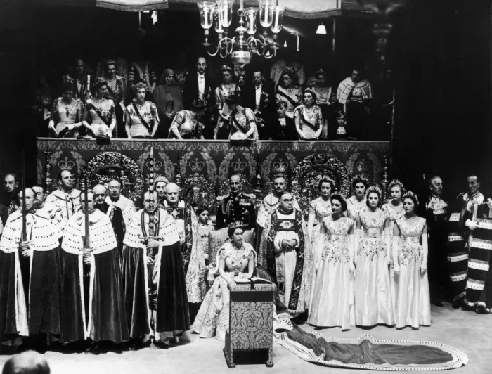 Framed Print : The Coronation of Queen Elizabeth II was the ceremony in which the newly ascended monarch