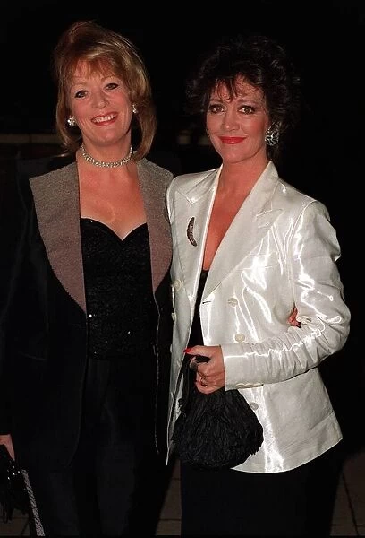 Coronation Street actresses Sherrie Hewson and Amanda Barrie pictured at their Christmas